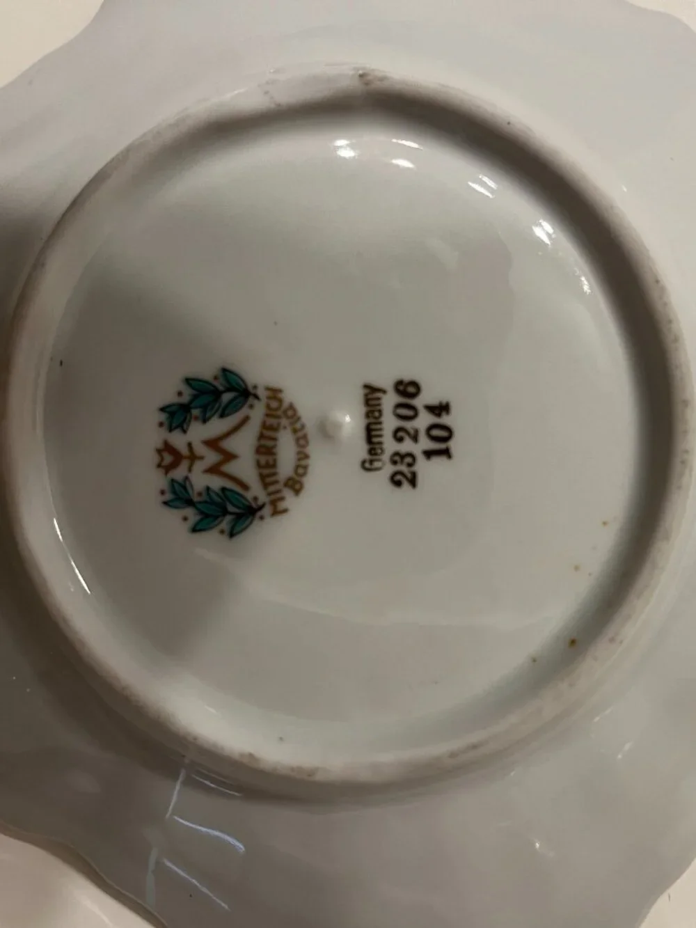 Vintage Mitterteich Bavaria Porcelain Dishes Set of TWO - Fruit Motif Germany